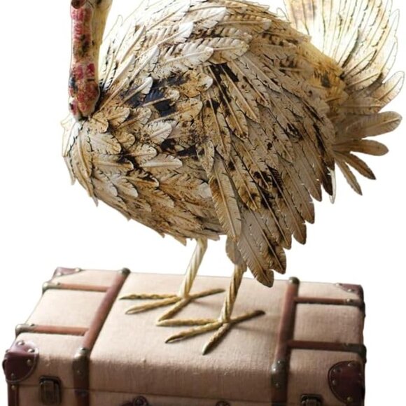 Unique Free-Standing Metal Turkey, 24'' Tall - Perfect for Indoor/Outdoor Decor - Picture 3 of 3